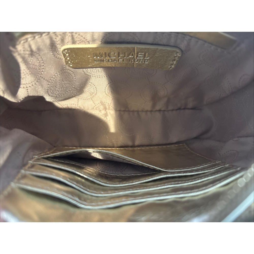 Michael Kors Jet Set Small Crossbody Shoulder Bag Pale Gold Chain - Picture 12 of 12
